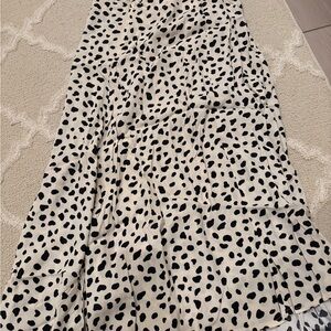 Black and White Polka Dot Skirt